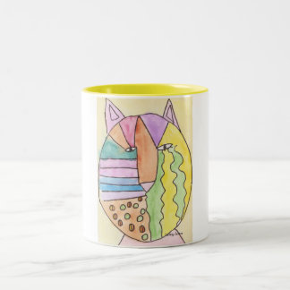 Tasse 2 Couleurs Chat-Biscuit de Laineys