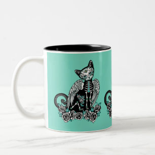 Tasse 2 Couleurs Chat Crâne de Sucre