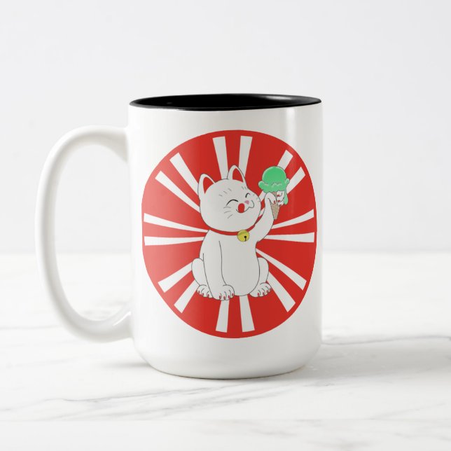 Tasse 2 Couleurs Chat de Maneki Neko Tokyo (Gauche)