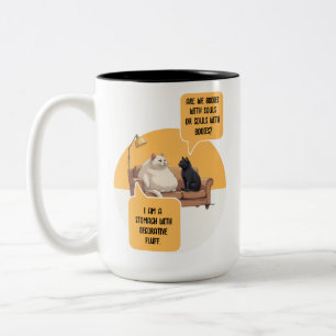 Tasse 2 Couleurs Chat de philosophie humour intellectuel Citation d