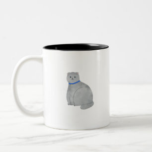 Tasse 2 Couleurs Chat de pliage écossais