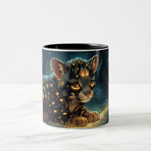 Tasse 2 Couleurs chat Dessin Animé Style vibrant Mignon Coloré