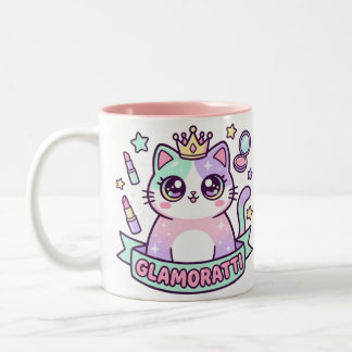 Tasse 2 Couleurs Chat Glamoratti