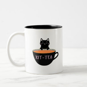 TASSE 2 COULEURS CHAT NOIR KIT-THÉ