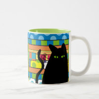 Chat noir lunatique "le gros chat "