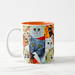 Tasse 2 Couleurs Chats Beaux et Beaux