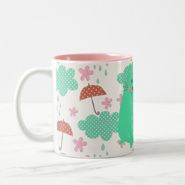 Tasse 2 Couleurs Chats en pluie (Gauche)