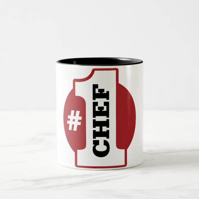 Tasse 2 Couleurs Chef du numéro 1 (Centre)