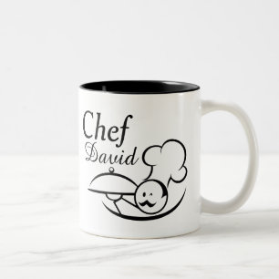 Tasse 2 Couleurs Chef illustré personnalisé
