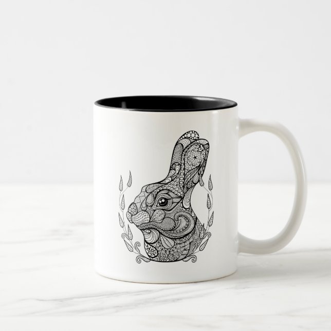 Tasse 2 Couleurs Chef inspiré de lapin en guirlande (Droit)