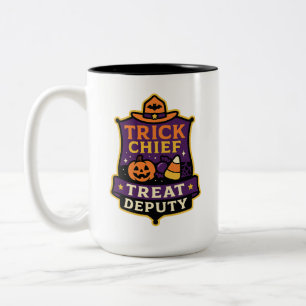Tasse 2 Couleurs Chef Trick, Deputy Treat Halloween