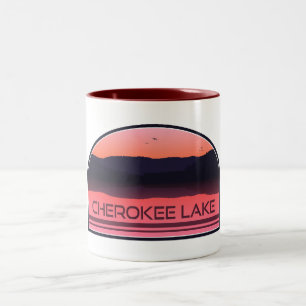 Tasse 2 Couleurs Cherokee Lake Tennessee Red Sunrise