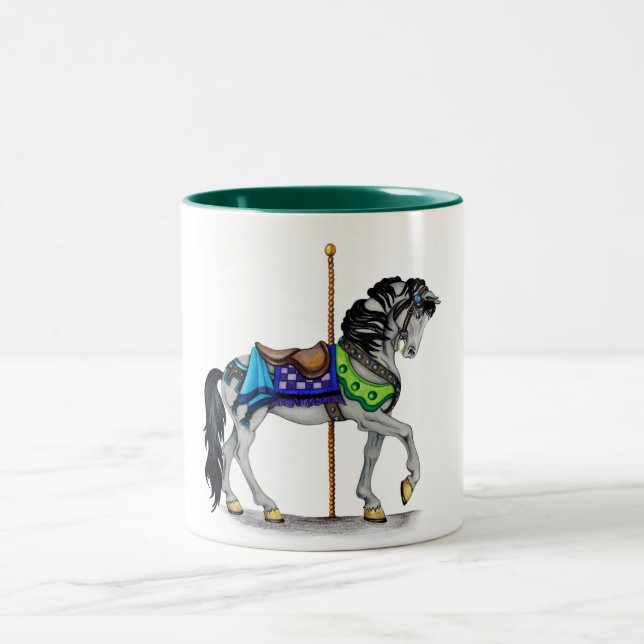 Tasse 2 Couleurs Cheval de carrousel (Centre)