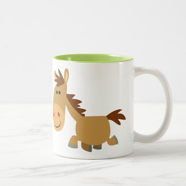 Tasse 2 Couleurs Cheval de Cartoon Doux (Droit)