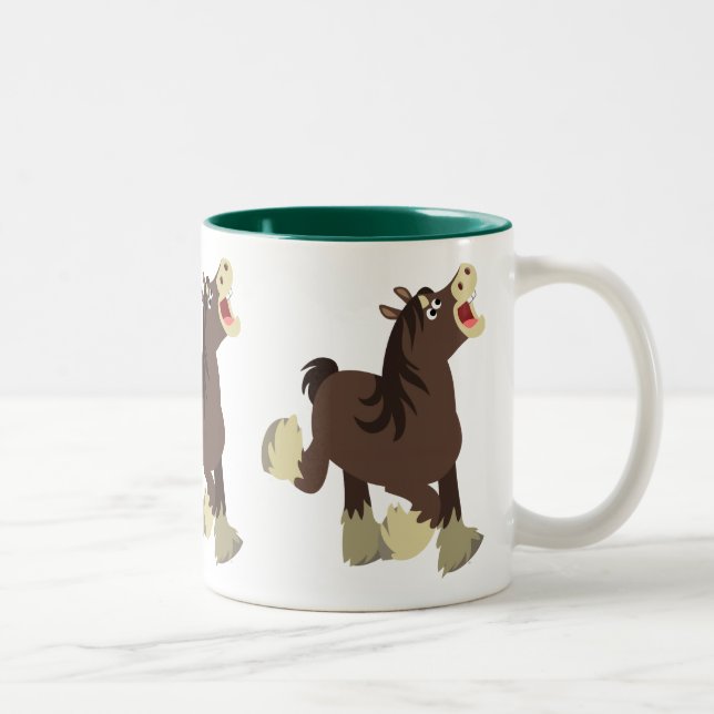 Tasse 2 Couleurs Cheval de la Mare Exubérante (Droit)