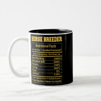 Tasse 2 Couleurs Cheval Funny Cheval éleveur Faits nutritionnels Mo