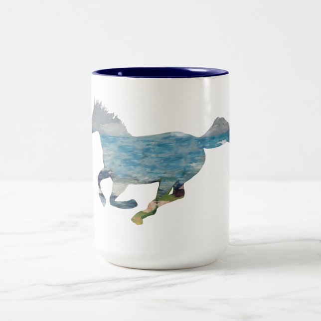 Tasse 2 Couleurs Cheval sauvage (Centre)