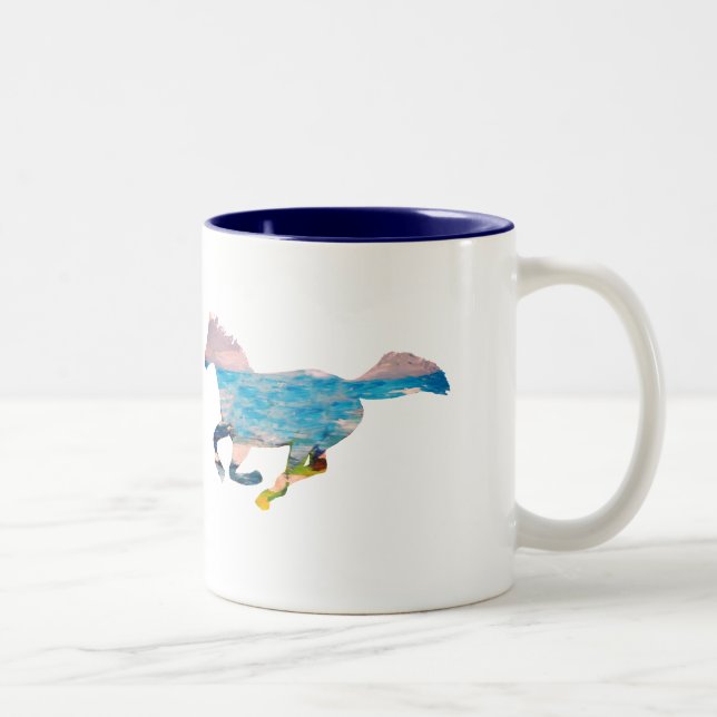 Tasse 2 Couleurs Cheval sauvage (Droit)