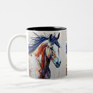Tasse 2 Couleurs cheval sauvage et de beauté