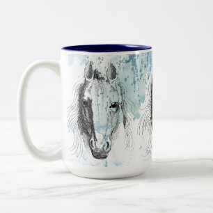 Tasse 2 Couleurs Chevaux