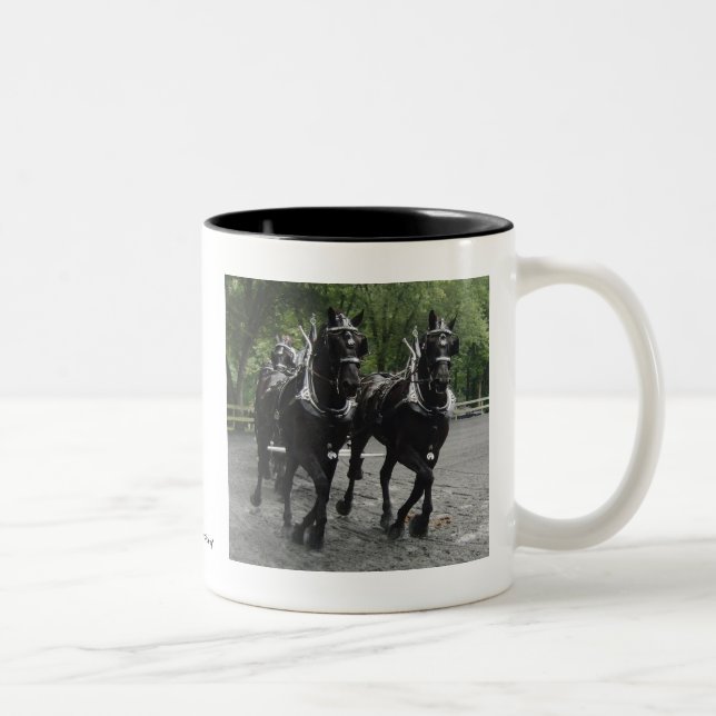 Tasse 2 Couleurs Chevaux en marche (Droit)