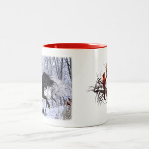 Tasse 2 Couleurs Chevaux et cardinaux de Noël 2022