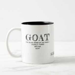 Tasse 2 Couleurs Chèvre Mouton Noir De La Famille Chèvre Drôle Dit