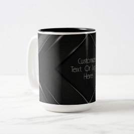 Tasse 2 Couleurs Chevron noir et gris personnalisé