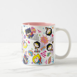 Tasse 2 Couleurs Chibi Super Heroine Motif