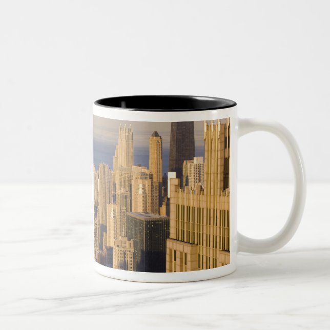 Tasse 2 Couleurs Chicago, Illinois, Skyline de la tour Sears (Droit)