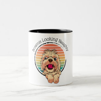 Tasse 2 Couleurs Chien Brownie à l'air coquin