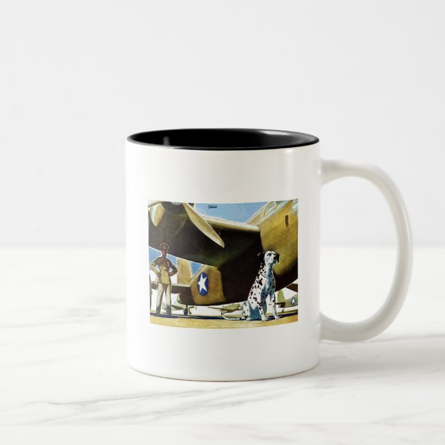 Tasse 2 Couleurs Chien d'armée (Droit)