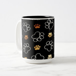 Tasse 2 Couleurs Chien de compagnie de pattes