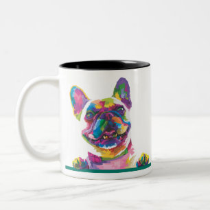 Tasse 2 Couleurs Chien de France coloré