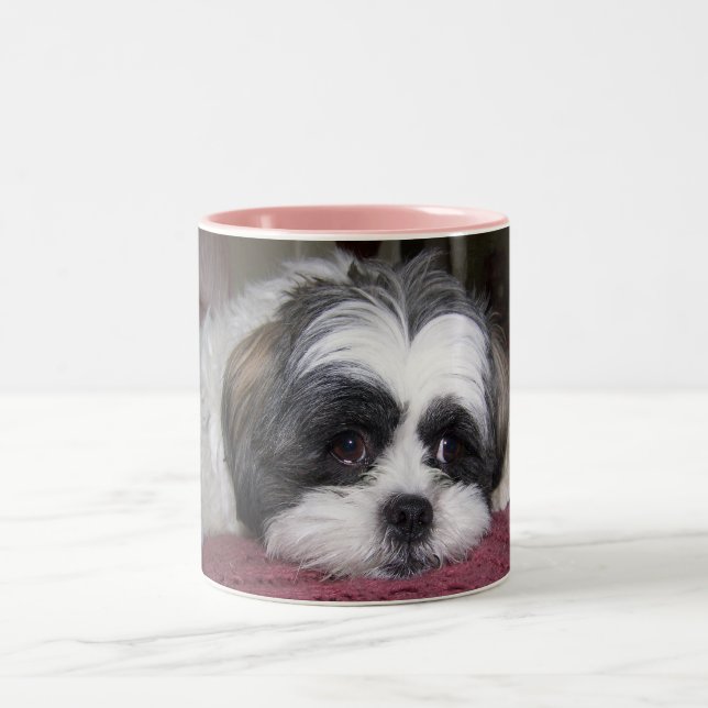 Tasse 2 Couleurs Chien de Shih Tzu (Centre)