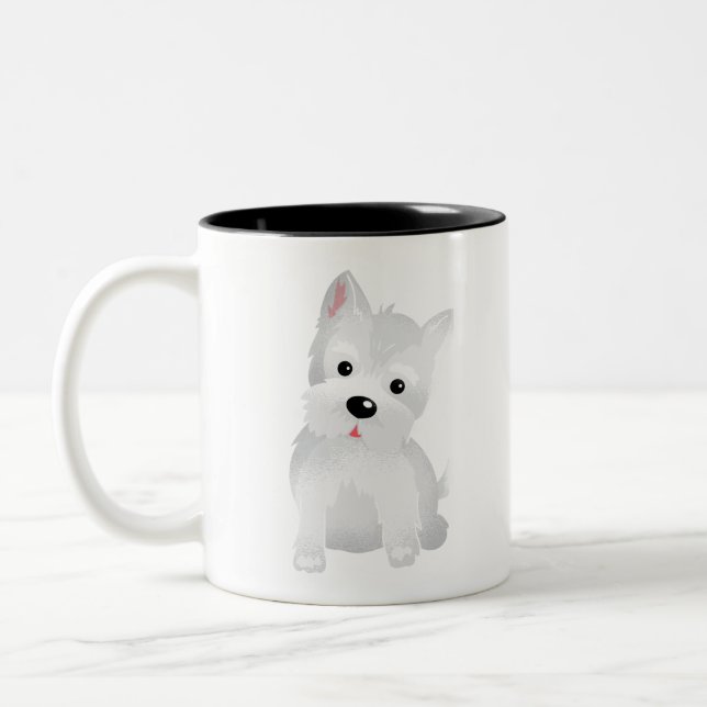 Tasse 2 Couleurs Chien de Westie (Gauche)