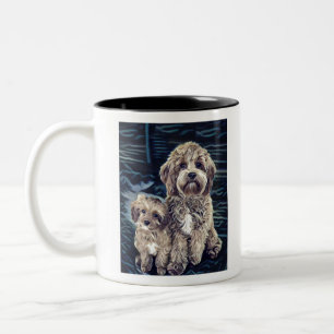 Tasse 2 Couleurs Chiens de Cavapo adorables