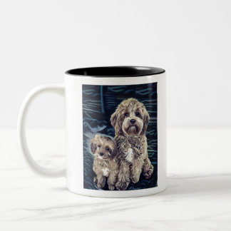 Tasse 2 Couleurs Chiens de Cavapo adorables