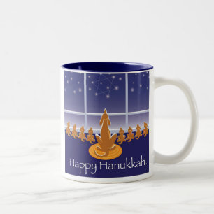 Tasse 2 Couleurs Chiens de WagsToWishes_Menorah
