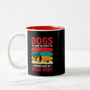 Tasse 2 Couleurs Chiens et Humours humains