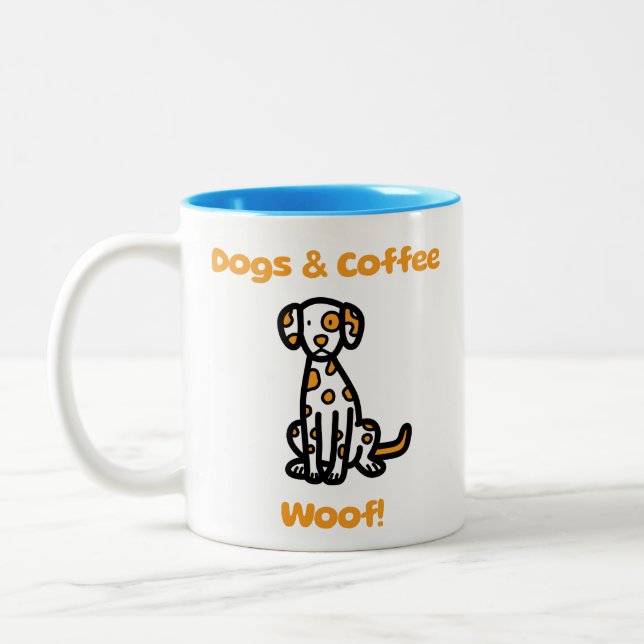 Tasse 2 Couleurs Chiens et malheur ! (Gauche)