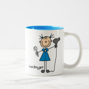 Tasse 2 Couleurs Chiffre de bâton de coiffeur