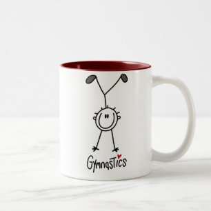 Tasse 2 Couleurs Chiffre simple gymnaste de bâton