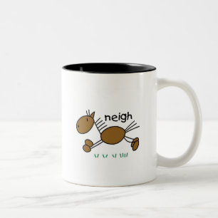 Tasse 2 Couleurs Chiffre T-shirts et cadeaux de bâton de cheval