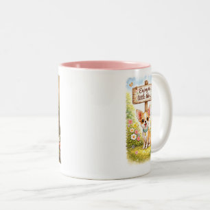 Tasse 2 Couleurs Chihuahua Profitez des petites choses.