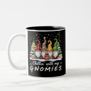 Tasse 2 Couleurs Chillin Avec Mes Gnomies Famille de Noël Ami