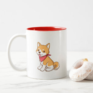 Tasse 2 Couleurs Chiot Mignon Chien Shiba Inu