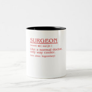 Tasse 2 Couleurs Chirurgie Définition Chirurgie Docteur Médicale 