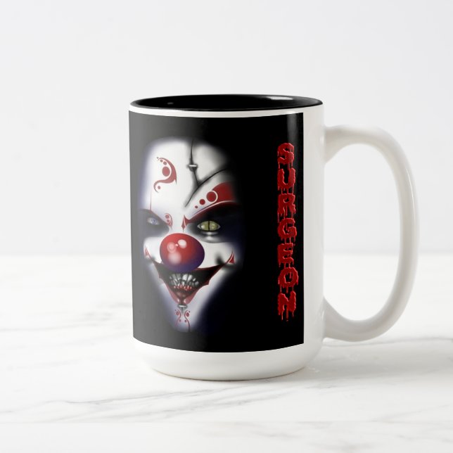 Tasse 2 Couleurs Chirurgien de remplacement - Clown malin (Droit)