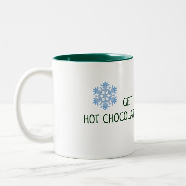 Tasse 2 Couleurs Chocolat chaud et Sweaters douillets hiver (Gauche)